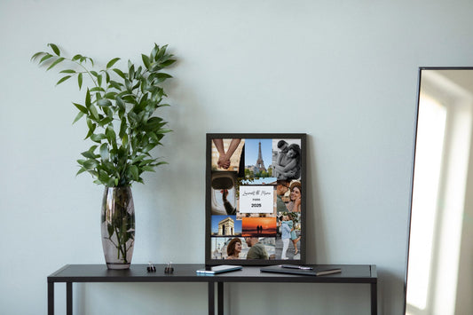 Affiche couple collage photo : un cadeau unique qui fait battre le cœur