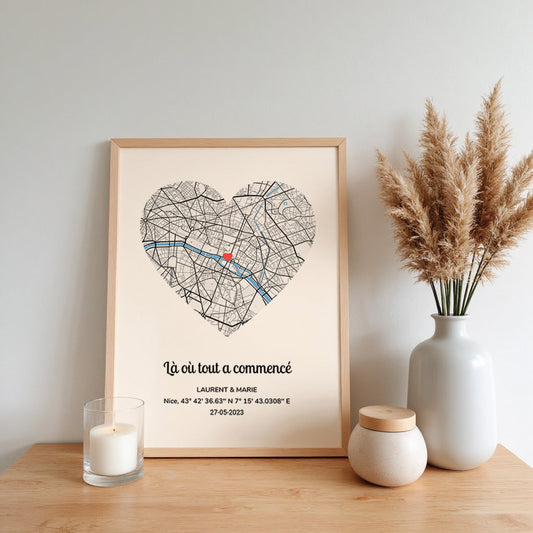 Là où tout a commencé : Une affiche personnalisée pour raviver vos souvenirs préférés