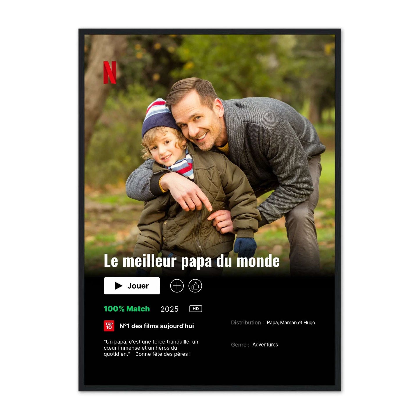 cadre fête des pères personnalisé